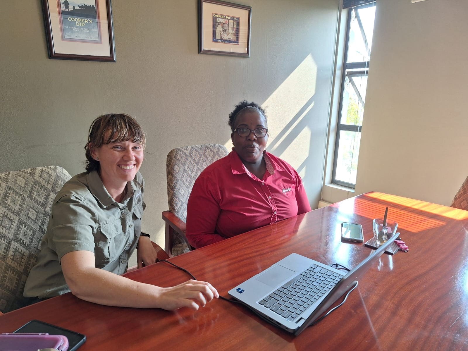 joyce taking training course with instructor